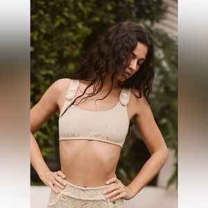 NWOT Free People X Seea Georgia Bikini Top - Pebble